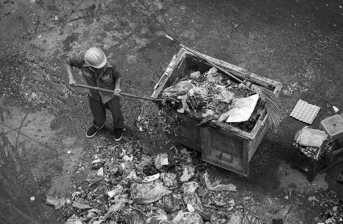 Rubbish clearance team working in South West London