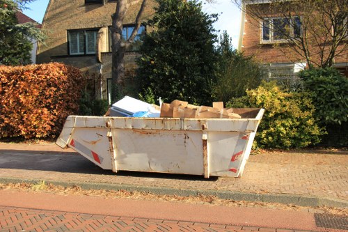 Recycling process at Builders Waste South West London facility